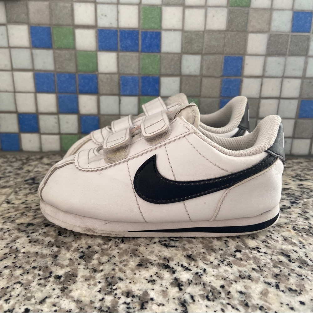 NIKE CORTEZ BASIC SL WHITE / BLACK 904769 102 TODDLERS SIZE 8C